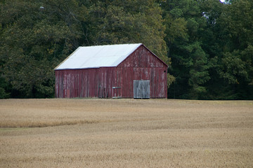 old red barn