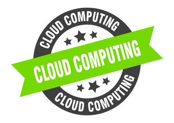 cloud computing sign. cloud computing round ribbon sticker. cloud computing tag