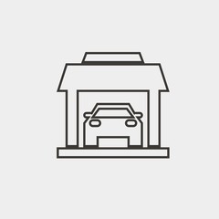garage icon vector illustration symbol for website and graphic design