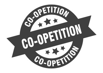 Obraz premium co-opetition sign. co-opetition round ribbon sticker. co-opetition tag