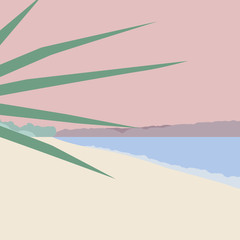 Vector Illustration of the beach