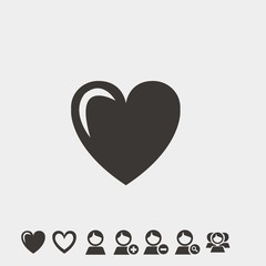 heart icon vector illustration symbol for website and graphic design