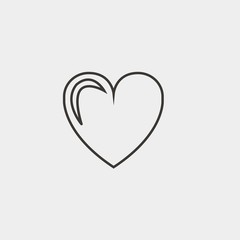 heart icon vector illustration symbol for website and graphic design