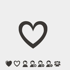 heart love icon vector illustration symbol for website and graphic design