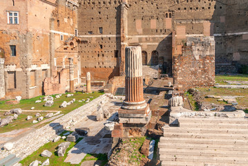 Roman forum. Imperial forum of Emperor Augustus. Rome,