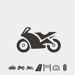 motor bike icon vector illustration symbol for website and graphic design