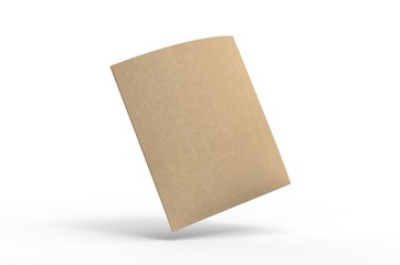 Doughnut in Kraft Paper Bag Mock up. 3d render illustration.