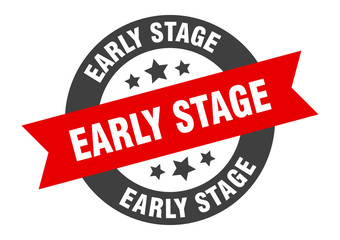 Obraz premium early stage sign. early stage round ribbon sticker. early stage tag