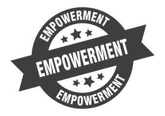 empowerment sign. empowerment round ribbon sticker. empowerment tag