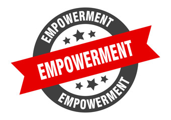 empowerment sign. empowerment round ribbon sticker. empowerment tag