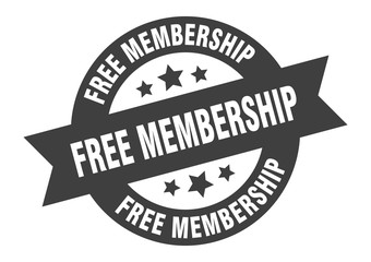 Obraz premium free membership sign. free membership round ribbon sticker. free membership tag