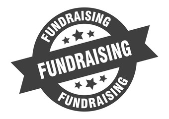 Fototapeta premium fundraising sign. fundraising round ribbon sticker. fundraising tag
