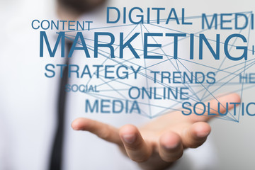 marketing digital concept in hand