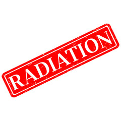 Fototapeta premium Nuclear red stamp on white background vector illustration