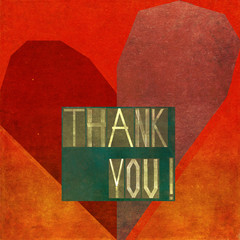 Textured illustration depicting the words: Thank you