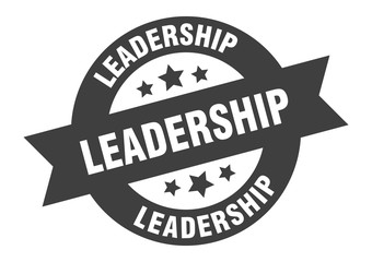 leadership sign. leadership round ribbon sticker. leadership tag