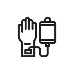 Blood Donors Trendy Icon Design, Charity and Donation, Volunteer center, Vector Outline Icons