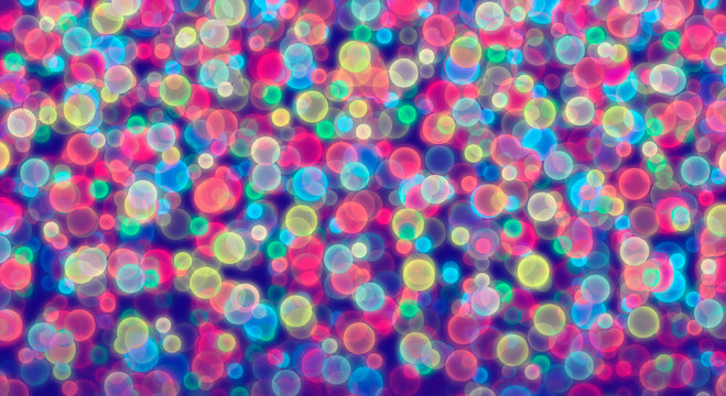 Abstract illustration of blurred colored balls
