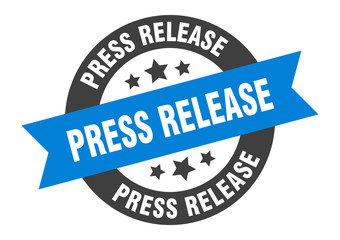 press release sign. press release round ribbon sticker. press release tag