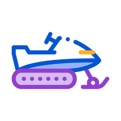 Snowmobile Icon Vector. Outline Snowmobile Sign. Isolated Contour Symbol Illustration