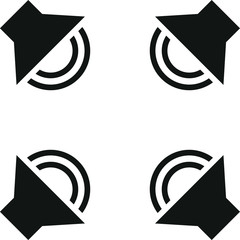 Surround sound symbols icon