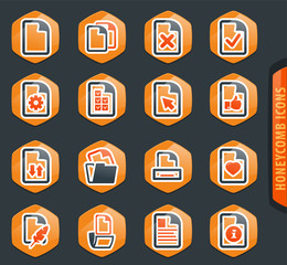 Documents icons set