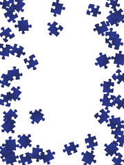 Game teaser jigsaw puzzle dark blue pieces vector 