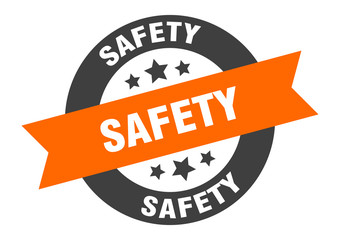Fototapeta na wymiar safety sign. safety round ribbon sticker. safety tag