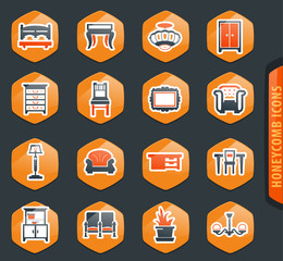Furniture icons set