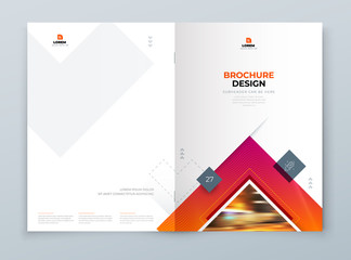 Brochure Cover Background Design. Corporate Template Layout for Business Annual Report, Catalog, Magazine or Flyer Mockup. Creative Modern Bright Concept with Square Rhombus Shapes. Vector Background.