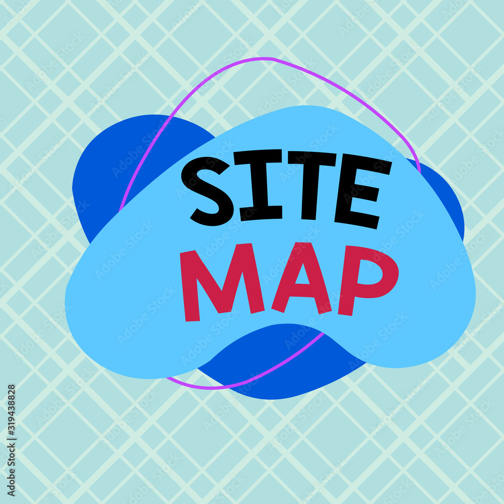 Fototapete writing note showing site map. business concept for designed to help both users and search engines n