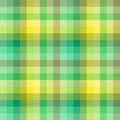Seamless pattern in lovely yellow and light and dark green colors for plaid, fabric, textile, clothes, tablecloth and other things. Vector image.