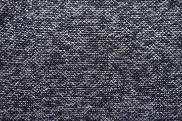 Surface of heather blue grey woolen fabric from above