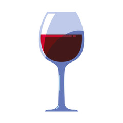wine glass on white background