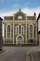 Fototapeta premium Built in 1867 the congregational chapel in Bala a typical example of Methodist architecture in Wales
