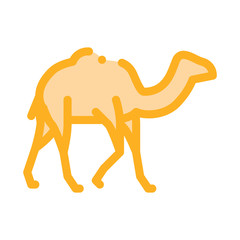 Camel Icon Vector. Outline Camel Sign. Isolated Contour Symbol Illustration