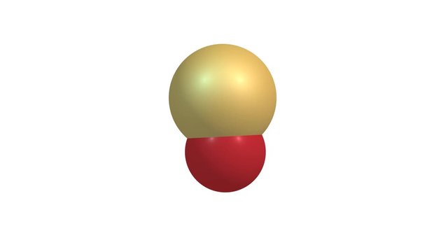 Carbon monooxide molecule video rotating