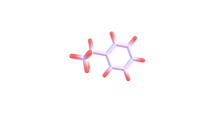 Rotating cumene molecular structure video