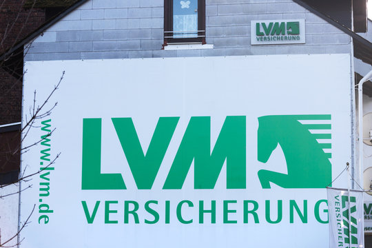 wetzlar, hesse/germany - 17 01 2020: lvm insurance sign in wetzlar germany