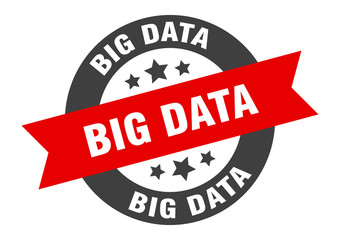 big data sign. big data round ribbon sticker. big data tag