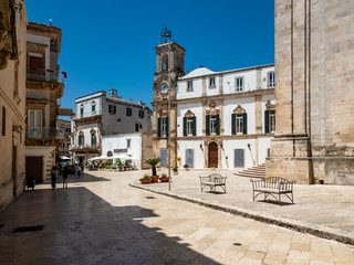 Fototapeta na wymiar Piazza Maria Immacolata, Basilica di San Martino, Martina Franca, Valle d'Itria, Province of Taranto, Puglia, Italy