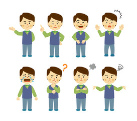 男の子　喜怒哀楽　バリエーション