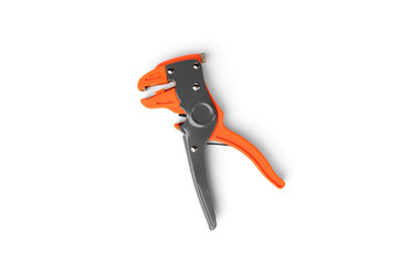 Automatic wire stripper isolated on white background.