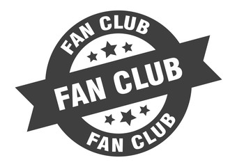 fan club sign. fan club round ribbon sticker. fan club tag
