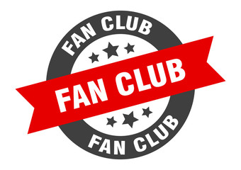 fan club sign. fan club round ribbon sticker. fan club tag