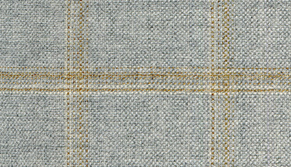 Winter jackets. Classic grey and beige check wool. Light  fabric with cross. Glenurquhart check is made of cashmere fabric. Traditional Scottish Glen plaid