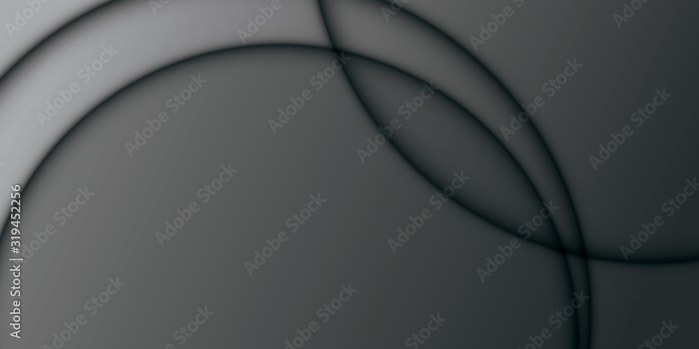 Poster black and white vector background with circle and curve line element overlap layer