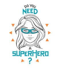 Female superhero design, vector illustration