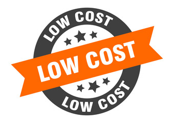 low cost sign. low cost round ribbon sticker. low cost tag