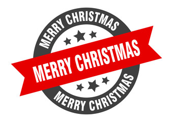 merry christmas sign. merry christmas round ribbon sticker. merry christmas tag